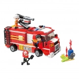 Qman autocisternă de pompieri Mine City Fire Line cu tun de apă (set de construcție 370 piese)