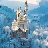 Puzzle Ravensburger Castelul Neuschwanstein iarna, 1500 piese