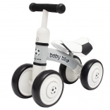 Bicicletă de împins pentru copii BABY MIX Baby Bike – ediție fotbal, alb‑negru