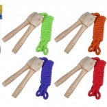 Sfoară de sărit cu mâner din lemn 240 cm