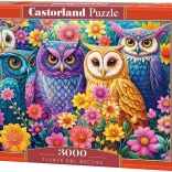 Puzzle Castorland Întâlnire de bufnițe în flori 3000 piese