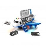 Avion de poliție cu spațiu de marfă și 3 mașinuțe