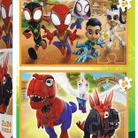 Puzzle 2×24 SPIDEY și dinozauri Trefl