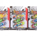 Set de mini-skateboarduri pentru degete cu lumină, 3 buc