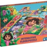 Puzzle de podea cu stilou interactiv DORA exploratoarea – 24 piese