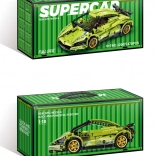 Set de construcție mașină sport verde 470 piese