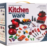 Set de oale roșu cu bucătărie și accesorii