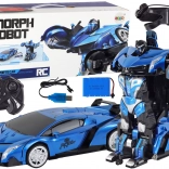 Mașină robotică transformabilă R/C 1:10 Control prin gesturi Albastru