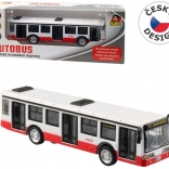 Autobuz metalic cu mecanism de întoarcere și uși care se deschid