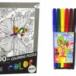 Carte de colorat Puzzle 500 piese Fluture