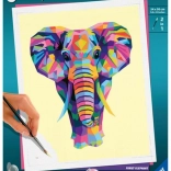 CreArt pictură după numere – elefant hazliu