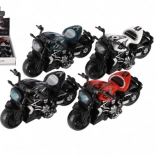 Mini motocicletă metal/plastic pe întoarcere înapoi - 4 culori