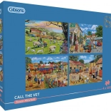 Gibsons Puzzle Apelați veterinarul 4x500 piese