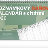 Calendar de birou Notique de notițe fiscale cu citate 2026