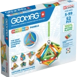 Set de construcție magnetic Geomag Supercolor Recycled – 52 de piese