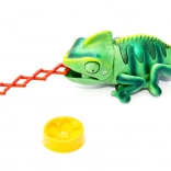 Cameleon verde interactiv cu telecomandă și lumini LED