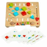 Labirint din lemn cu forme geometrice și modele LUCY & LEO