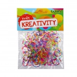 Elastice magice împletite cu dungi, mix de culori