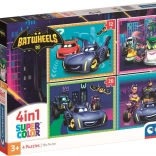 Puzzle Batwheels 4v1 (12, 16, 20, 24 piese)