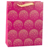 Pungă cadou elegantă stele aurii roz