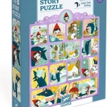 Puzzle cu poveste Scufița Roșie 35 piese