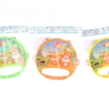 Tamburină din plastic cu animale 17 cm
