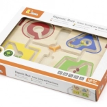 Labirint magnetic din lemn pentru copii