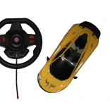 Mașină RC 1:16 cu control tip volan, lumini și sunete (27 MHz, 20 km/h)