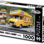 Puzzle RETRO-AUTA ŠKODA 1203 Camp (1969) – 1000 de piese