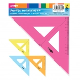 echer triunghiular cu riglă de 16 cm