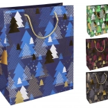 Geantă cadou M cu motive de Crăciun