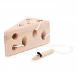 Brânză din lemn de înșirat cu șoricel – Small Foot