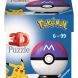 Puzzle 3D Pokémon Master Ball de la Ravensburger - 54 piese
