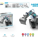 Excavator hidraulic de asamblat pentru copii 8+ cu acționare pe apă, 130 de piese