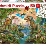 Puzzle dinozauri 150 piese + tatuaje SCHMIDT