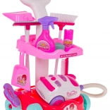 Set de curățenie pentru copii cu aspirator interactiv și cărucior