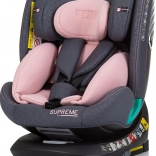 Scaun auto CHIPOLINO Supreme i-Size 40–150 cm cu ISOFIX și bază rotativă 360° – Flamingo