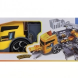 Camion de construcții pliabil cu mers liber și minibagrete