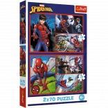 Puzzle 2x70 - Poveștile Păianjenului Disney Marvel Spiderman