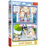 Puzzle 2x24 Vesela Bluey - BBC Bluey Trefl