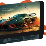 Portofel textil pentru copii cu motiv de mașină