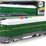 Tren cu tracțiune prin frecare 1:32 Verde cu sunete și lumini