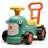 Trotinetă fără pedale pentru copii FALK Maurice în formă de tractor, cu compartiment de depozitare și mâner