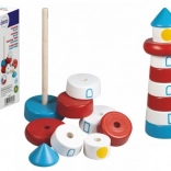 Piramidă din lemn stivuibilă tip far DETOA