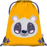 Baagl săculeț preșcolar cu panda, galben