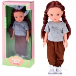 Lovely Girl păpușă cu codițe din satin în ținută sport 33 cm