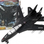 avion de vânătoare militar cu efect de recul cu lumini și sunete – set de joacă cu figurine