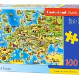 Puzzle Hartă Europei 100 de piese