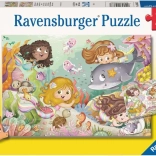 Puzzle Ravensburger Zâne și sirene 2×12 piese