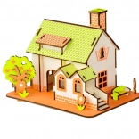 Woodcraft puzzle 3D din lemn Casă verde